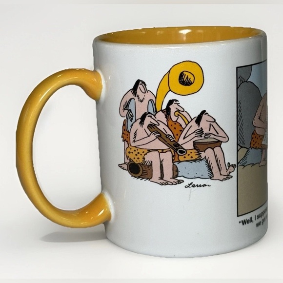 Vintage The Far Side Gary Larson 1998 Arts and eisure Coffee Cup Mug Yellow - Picture 3 of 6